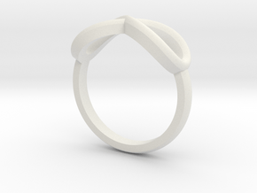 Simple infinity ring  in White Natural Versatile Plastic
