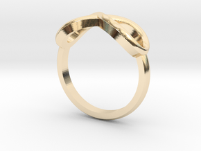 Simple infinity ring  in 14k Gold Plated Brass