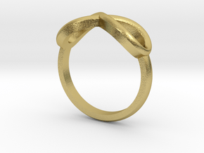 Simple infinity ring  in Natural Brass