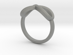 Simple infinity ring  in Gray PA12