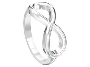 Simple infinity ring  in Polished Silver