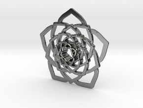 Lotus Flower in Polished Silver