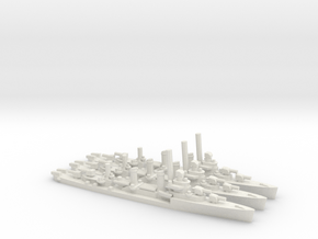 US Benson-Class Destroyer (x3) in White Natural Versatile Plastic