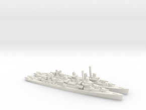 US Fletcher-Class Destroyer (v2) in White Natural Versatile Plastic: 1:1800