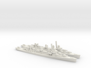 US Fletcher-Class Destroyer (V1) in White Natural Versatile Plastic: 1:1800