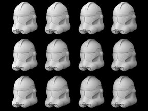 (Legion) 12x Clone Trooper Phase 2 Helmets in Tan Fine Detail Plastic