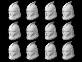 (Legion) 12x Clone Trooper Phase 1 Helmets in Tan Fine Detail Plastic