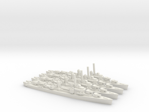 US Gearing-Class Destroyer (x4) in White Natural Versatile Plastic