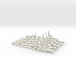 US Sims-class Destroyer (x5) in White Natural Versatile Plastic