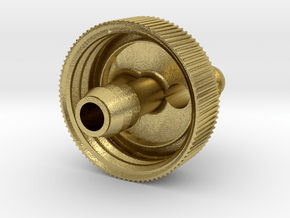 28mm PET bottle cap with 8mm tube connector and 8m in Natural Brass