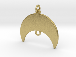 Starship Pendant - Keychain in Natural Brass