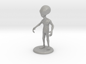 Area 51 "The Grey" Alien 4.25" Figure with Base in Aluminum