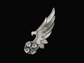 Winged D-pad in Polished Silver