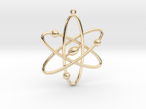 Atom Keychain or Pendant in 14K Yellow Gold
