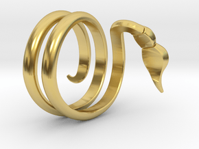 Scorpio Ring in Polished Brass: 6 / 51.5