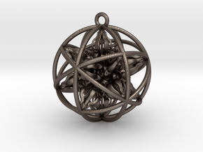 God Ball (14 Dorje Object) in Polished Bronzed-Silver Steel
