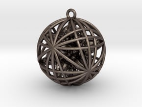 God Awesomeness Ball (14 Dorje Object) in Polished Bronzed-Silver Steel