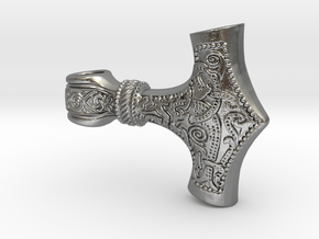 Thor's Hammer in Natural Silver