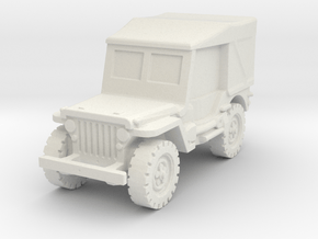 Jeep Willys closed 1/87 in White Natural Versatile Plastic