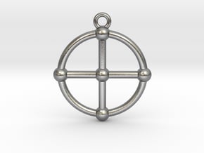 2D Medicine Wheel in Natural Silver