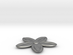 Flower for with a Magnet in Natural Silver