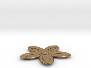 Flower for with a Magnet in Natural Brass