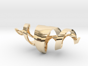 Capriform Pendant in 14k Gold Plated Brass