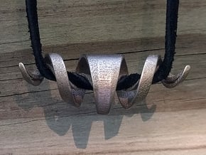 Capriform Pendant in Polished Bronzed-Silver Steel