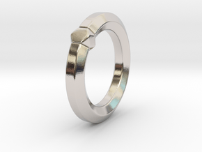  Hea - Ring in Rhodium Plated Brass: 6 / 51.5