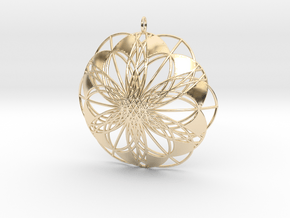 Seed of Life Pendant - from the Flower of Life in 14K Yellow Gold