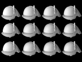 (Legion) 12x Imperial Gunner Helmets in Tan Fine Detail Plastic