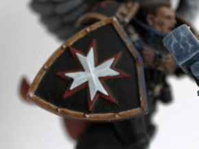 Black Templars Shield (5 pcs. left, 5 pcs. right) in Tan Fine Detail Plastic