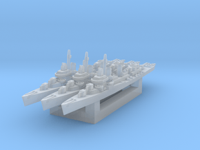 Fletcher class destroyer x3 1/3000 in Smooth Fine Detail Plastic