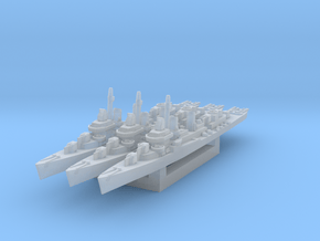Fletcher class destroyer x3 1/2400 in Smooth Fine Detail Plastic