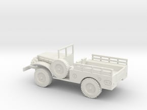 1/87 Scale Dodge WC-51 Troop Carrier in White Natural Versatile Plastic