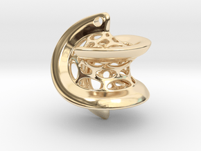 Hexasphericon Pendant in 14k Gold Plated Brass