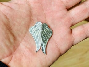Angel wing pendent (Right side) in Polished Silver
