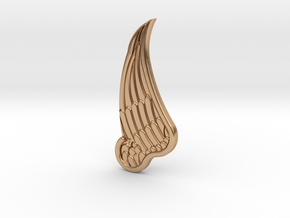 Angel wing pendent (Left side) in Polished Bronze