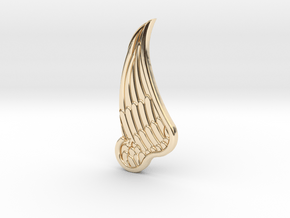 Angel wing pendent (Left side) in 14k Gold Plated Brass