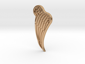 Angel wing pendent (Right side) in Polished Bronze