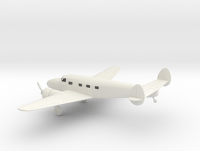 Lockheed Model 12 Electra Junior in White Natural Versatile Plastic: 1:64 - S