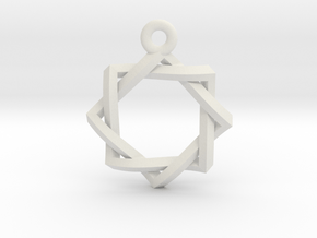 Penrose Melchizedek Symbol Pendant 1.5" in White Natural Versatile Plastic