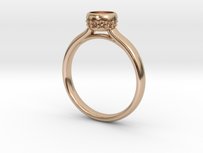 Crown Solitaire NO STONES SUPPLIED in 14k Rose Gold