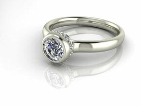 Crown Solitaire NO STONES SUPPLIED in Fine Detail Polished Silver