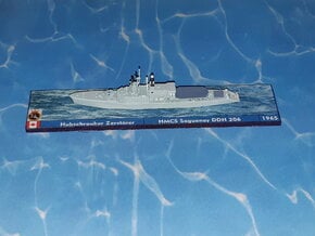 HMCS DDH 206 Saguenay 1965 1/1250 in Tan Fine Detail Plastic
