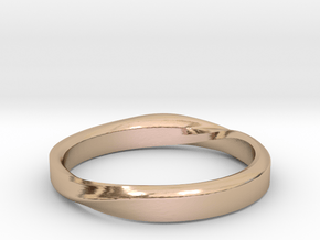 Simple Ring T1 - A twist series in 14k Rose Gold Plated Brass: Small