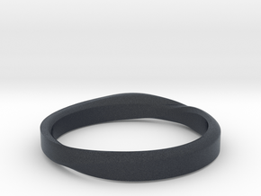 Simple Ring T1 - A twist series in Black PA12: Small