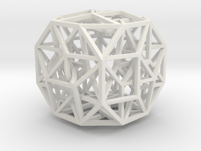 The Cosmic Cube 1.6" in White Natural Versatile Plastic