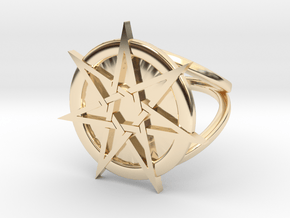 Dramatic Fairy star ring in 14k Gold Plated Brass: 4 / 46.5
