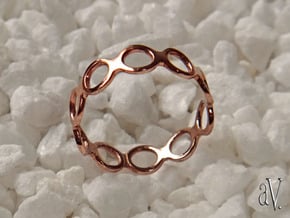 Round Bee Single Ring in 14k Rose Gold Plated Brass: 6 / 51.5